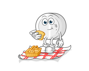 medicine on a picnic cartoon. cartoon mascot vector