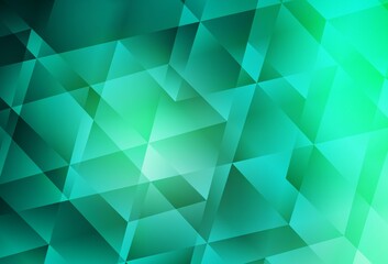 Obraz premium Light Green vector polygon abstract background.