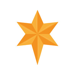 Fototapeta premium Isolated golden nativity star. Bethlehem star. Christmas season - Vector