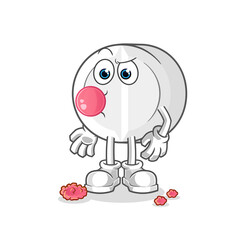 medicine chewing gum vector. cartoon character