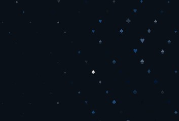 Light BLUE vector template with poker symbols.