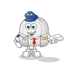 medicine pilot mascot. cartoon vector
