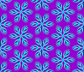 Fototapeta premium Wrapping paper with snowflakes. Spin illusion. Seamless pattern. 