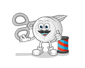 medicine barber cartoon. cartoon mascot vector