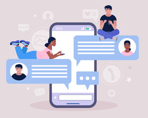 Online chatting concept