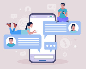 Online chatting concept