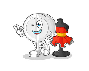medicine fashion designer vector. cartoon character