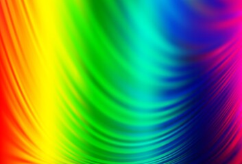 Light Multicolor, Rainbow vector pattern with curved circles.