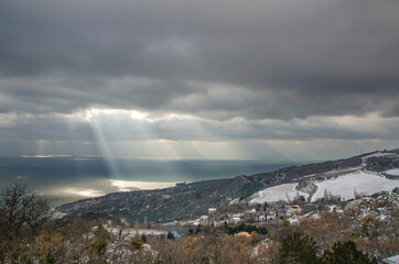 View of the Crimean mountains near Simeiz