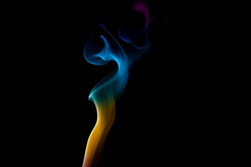 smoke on black background