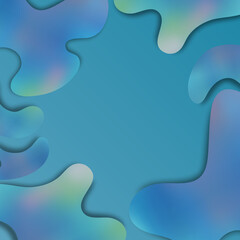 Abstract Background with Fluid Multi Colored Shapes