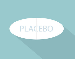 placebo pill concept - vector illustration