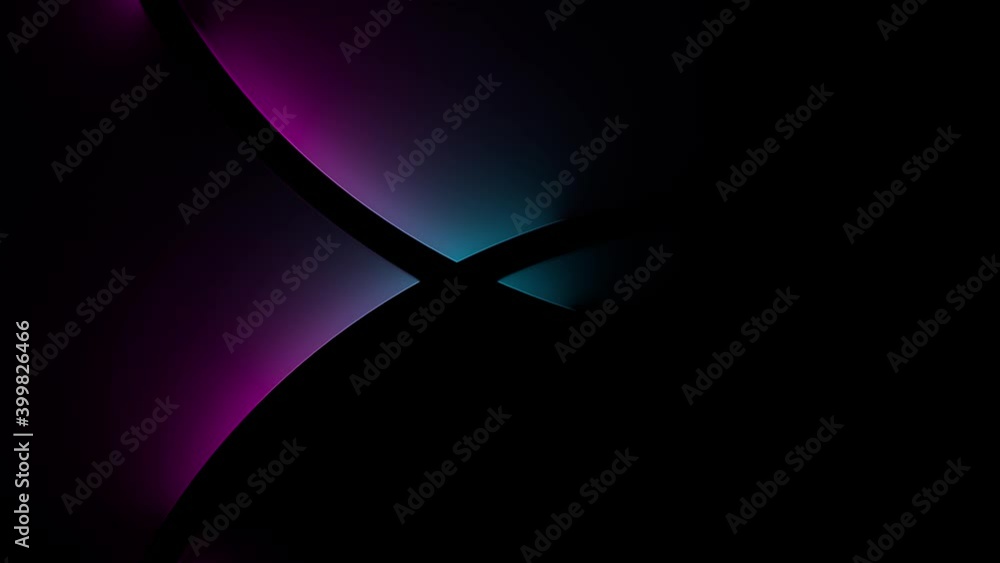Poster 3d render of seamless neon moving light animation. modern pink blue shiny colors. bright loopable ab