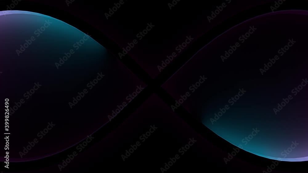 Poster 3d render of seamless neon moving light animation. cross shape. bright loopable abstract illuminatio