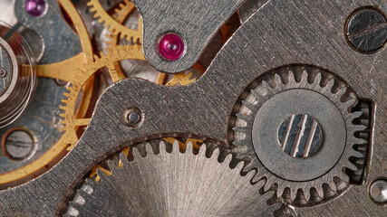 fragment of the clockwork close-up