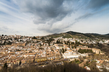 Obraz premium Panoramic view of the city of Granada, Spain.