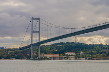 Fototapeta na wymiar View of the Bosphorus Bridge in Istanbul