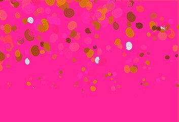 Light Pink, Yellow vector template with bubble shapes.