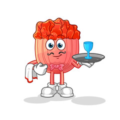 bulgogi waiter cartoon. cartoon mascot vector