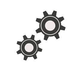 Gears vector icon. Settings symbol. Cogwheel illustration.Gear icon with place for your text.
