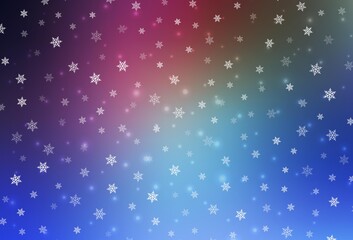 Dark Pink, Blue vector pattern in Christmas style.