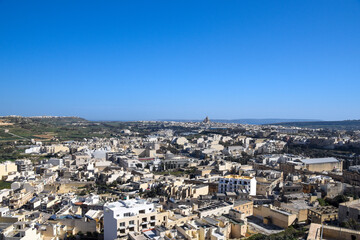 Panorama of the island of Gozo, Malta