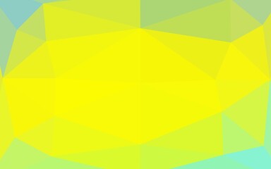 Light Green, Yellow vector triangle mosaic template.