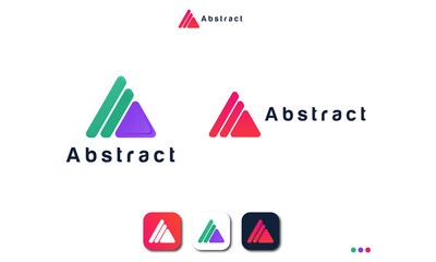 	
A letter abstract modern typography logo design, Minimalist logo & brand identity branding creative  business logo design template	