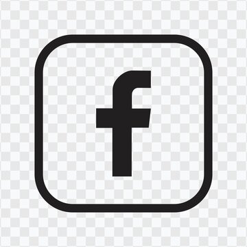 Facebook logo on a transparent background