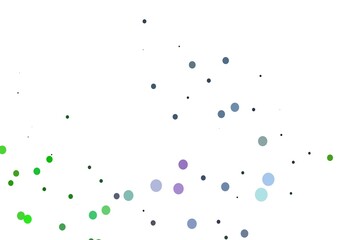 Light Multicolor, Rainbow vector background with bubbles.