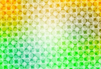 Light Green, Yellow vector template with circles.