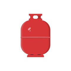 Red gas tank icon. Propane, butane, methane baloon.