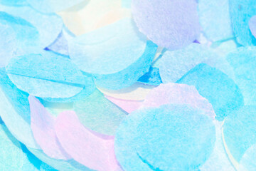 colorful paper confetti close up macro