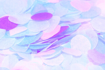 colorful paper confetti close up macro