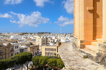 The beautiful limestone city of Mosta in the heart of the island of Malta