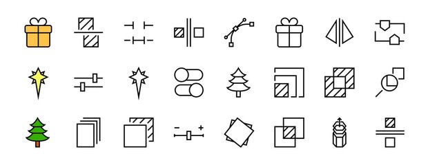 A simple set of image editing related vector line icons. Contains icons such as crop, copy, scale, rotate and more. Editable stroke. 48x48 Pixel Perfect. On white background