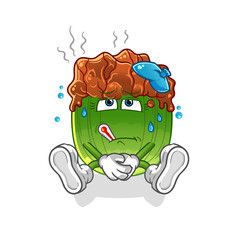 lettuce with bulgogi sauce sick vector. cartoon character