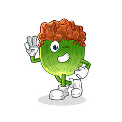 lettuce with bulgogi sauce young boy character. cartoon mascot vector