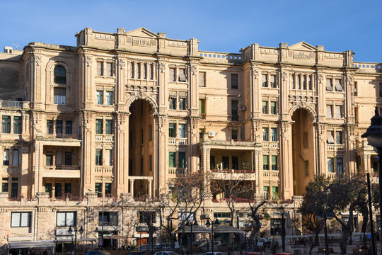 Liberty architecture, beautiful example ocated at Balluta bay between Sliema and Saint Julian's (San Giljan) towns in Malta