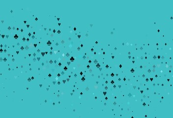 Light BLUE vector background with cards signs.
