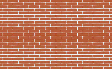 Brown or orange brick wallpaper background. Exterior and interior brick wall texture. Vector illustration.