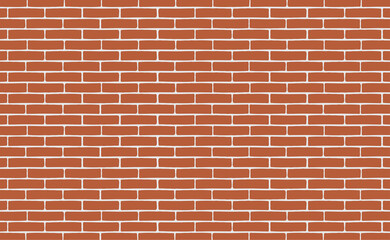 Brown or orange brick wallpaper background. Exterior and interior brick wall texture. Vector illustration.