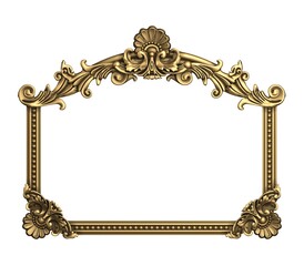 Classic golden frame baroque style cover postcard