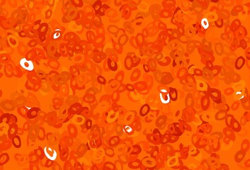 Light Orange vector template with circles.