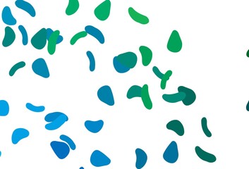 Light Blue, Green vector background with abstract forms.
