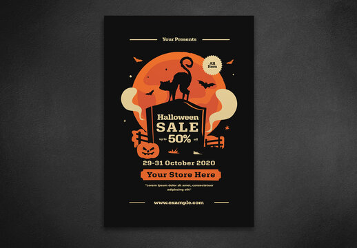 Halloween Sale Flyer Layout