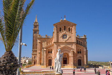 Fototapeta na wymiar The Basilica of the National Shrine of the Blessed Virgin of Ta' Pinu at Gozo, Malta