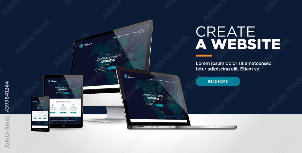 Wall mural web page design