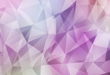 Light Purple, Pink vector polygon abstract backdrop.
