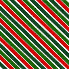 Red and green stripes on a white background. Christmas drawing. New Year background picture. For postcards, gift papers, wallpapers and backgrounds.